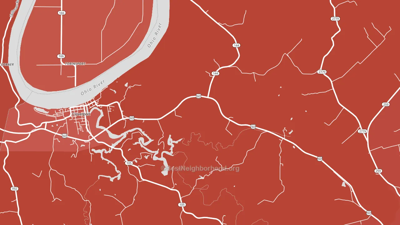 Tar Fork, KY block-group political-lean map