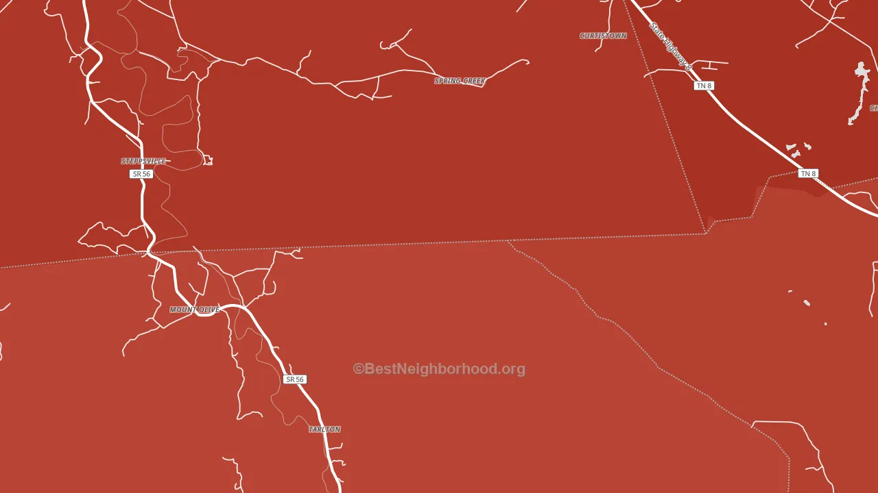 Tarlton, TN block-group political-lean map