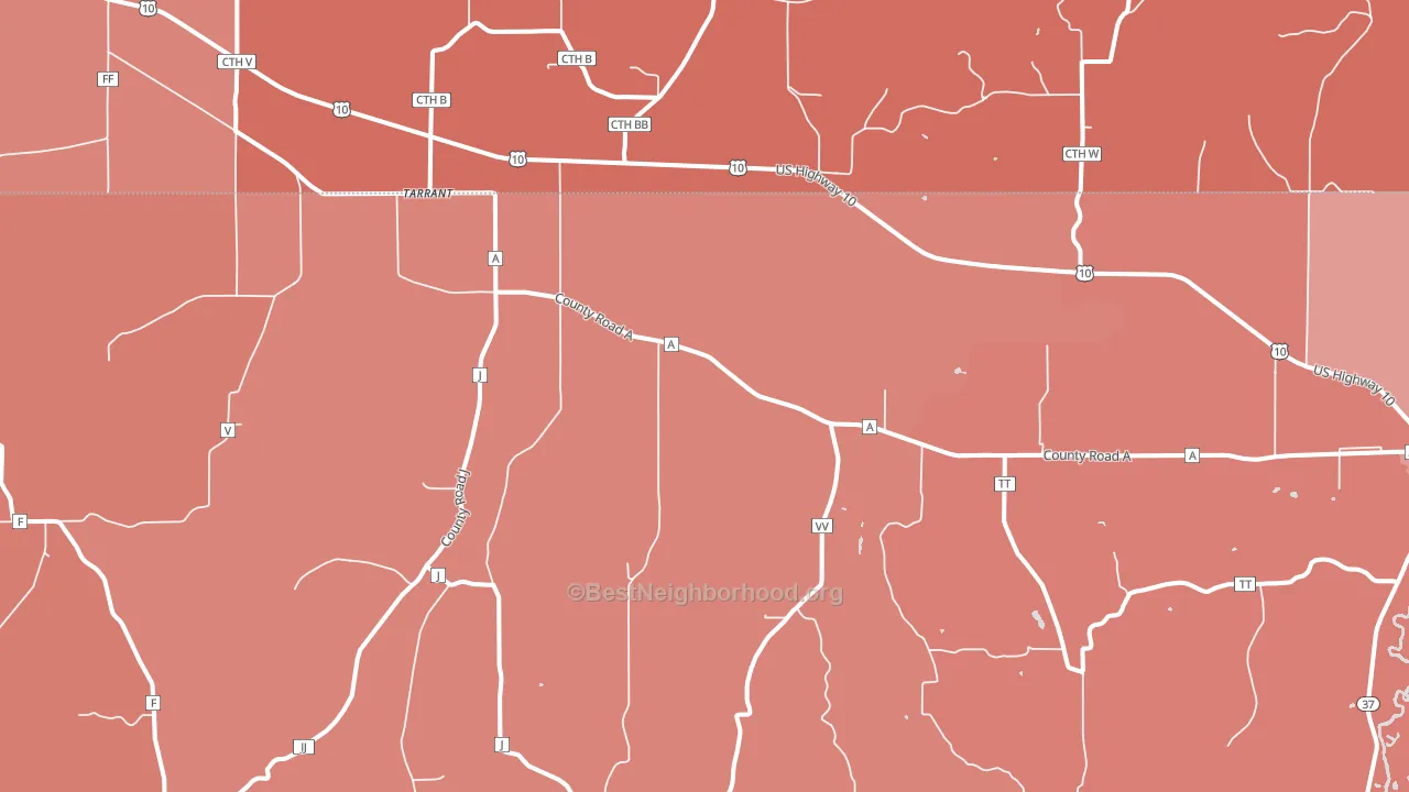 Tarrant, WI block-group political-lean map