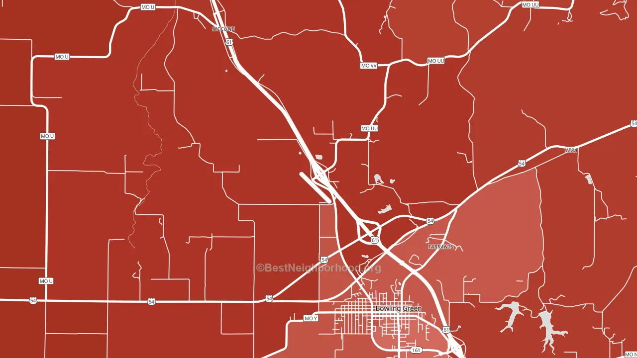 Tarrants, MO block-group political-lean map