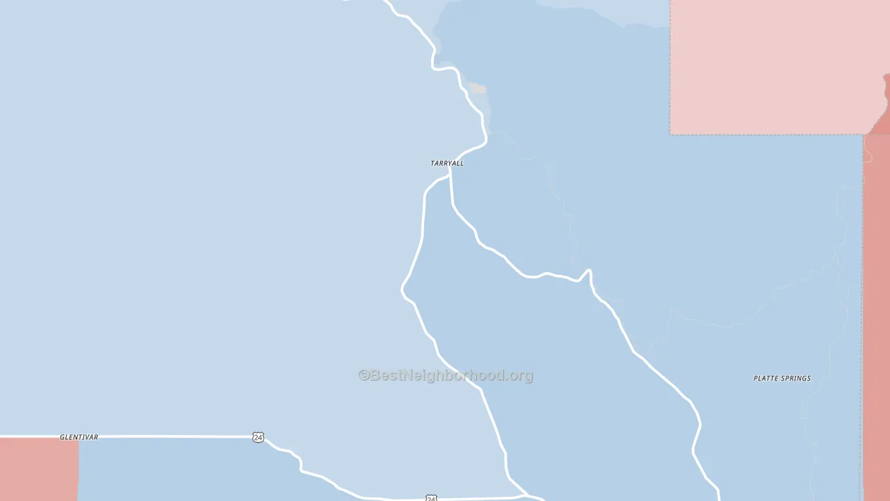 Tarryall, CO block-group political-lean map