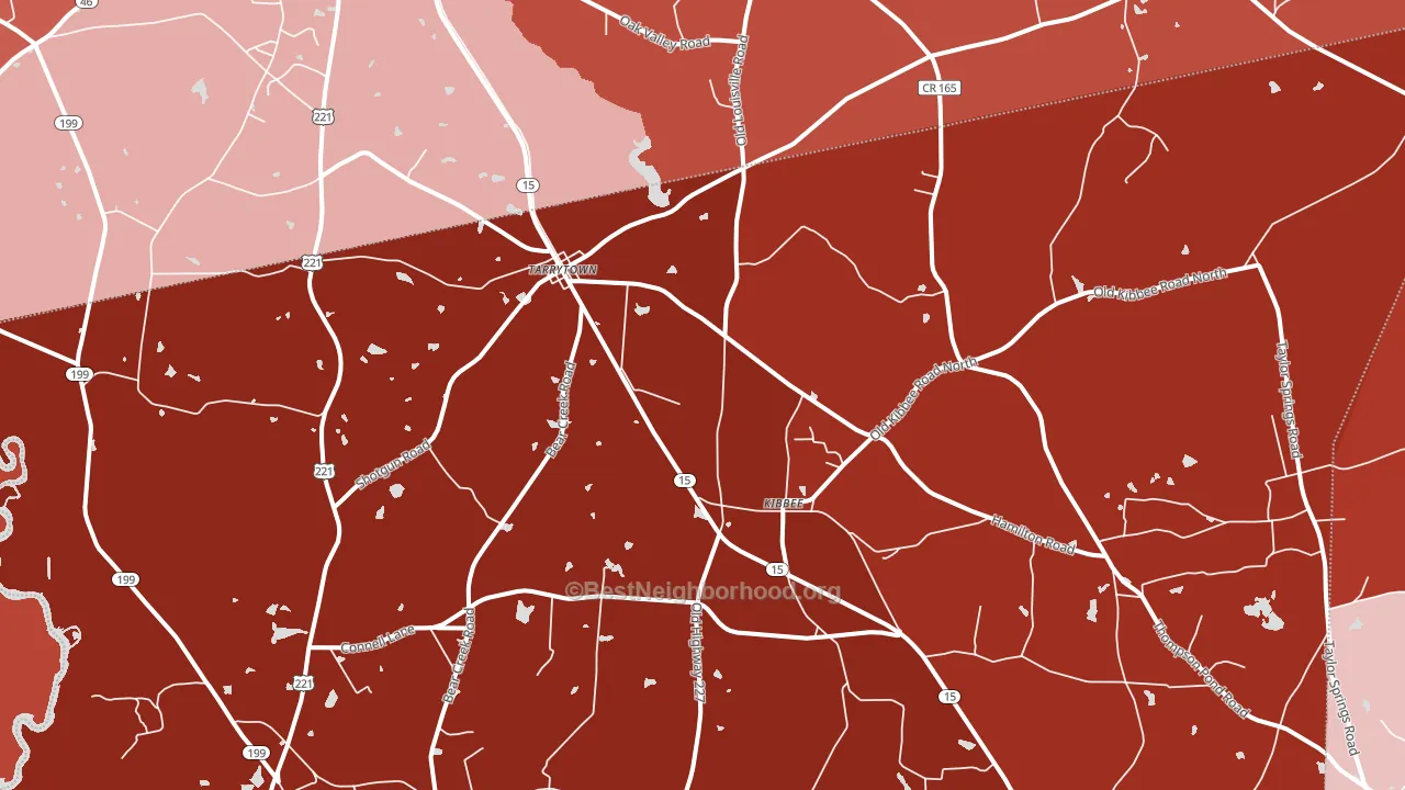 Tarrytown, GA block-group political-lean map