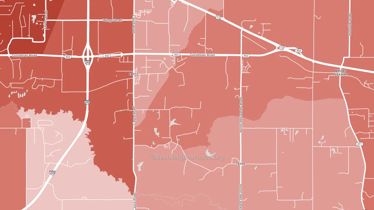 Taska, MS block-group political-lean map