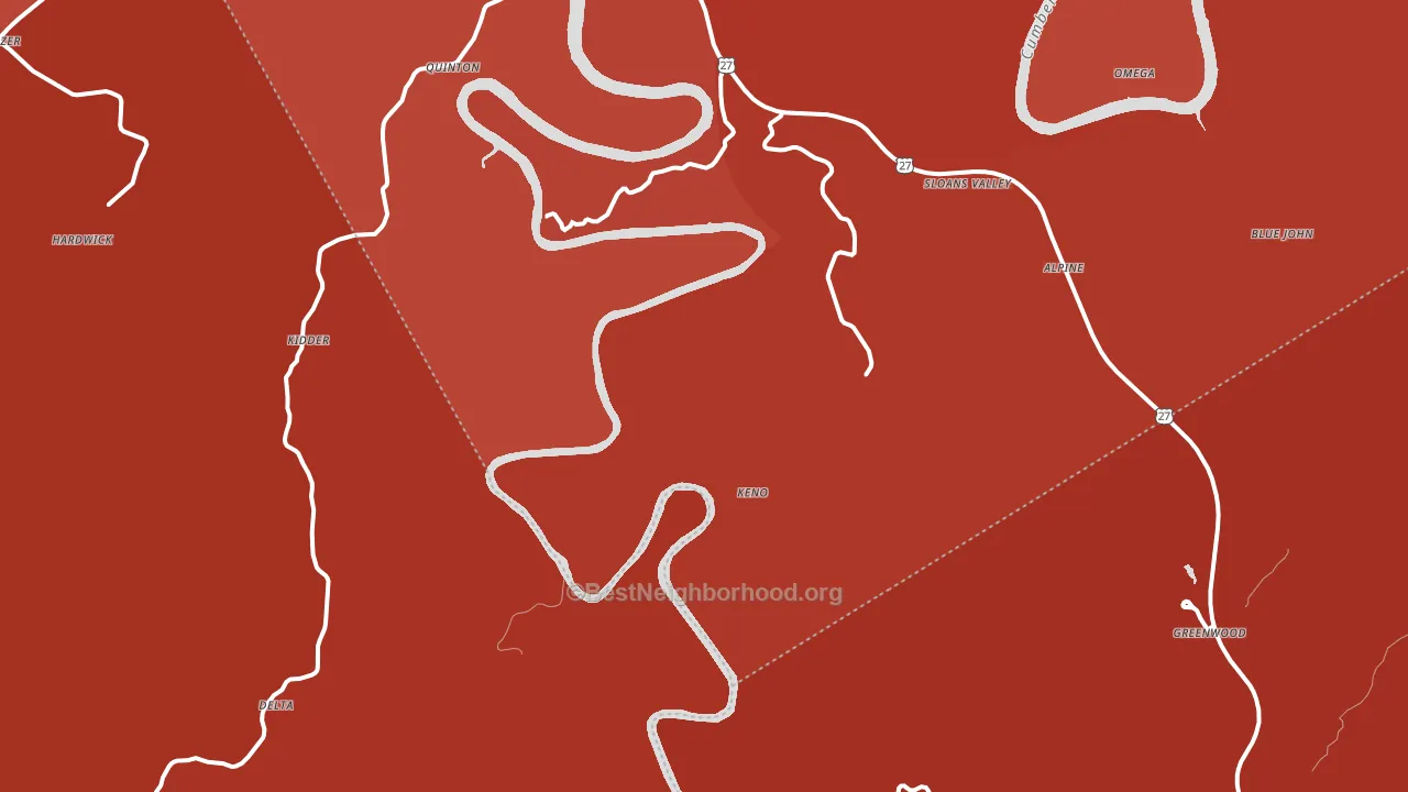 Tateville, KY block-group political-lean map