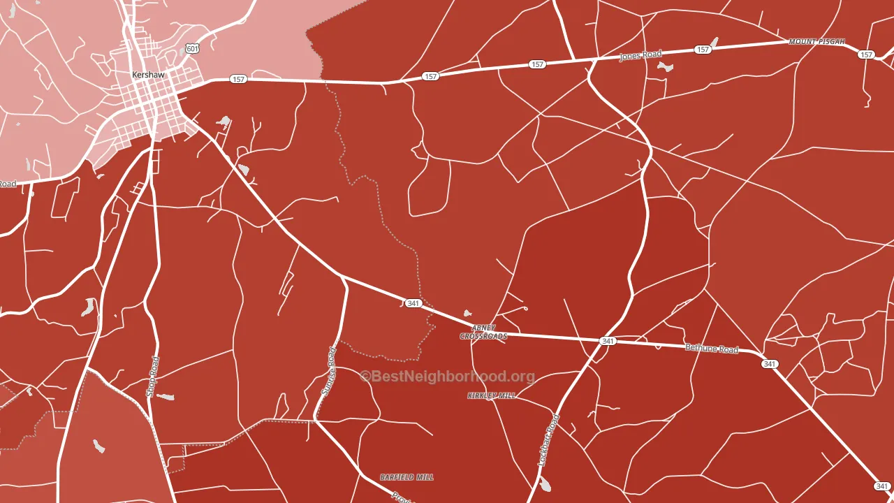 Taxahaw, SC block-group political-lean map