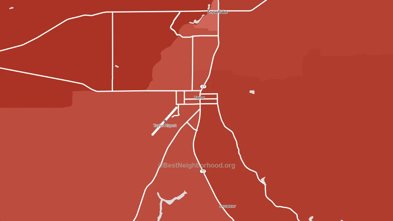 Taylor, AZ block-group political-lean map