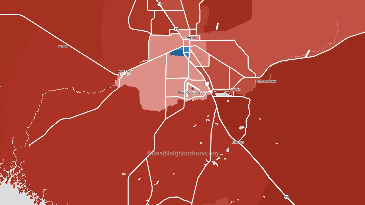 Taylor County, FL block-group political-lean map