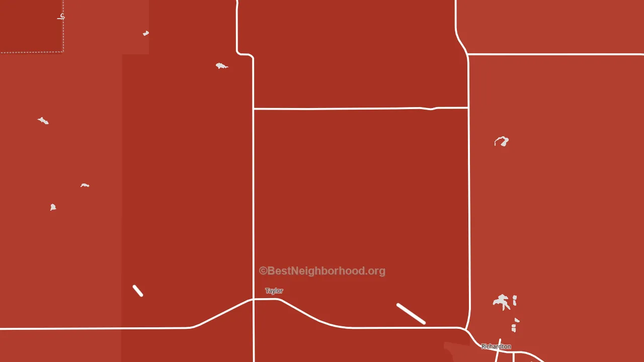 Taylor, ND block-group political-lean map