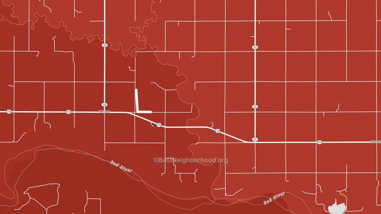 Taylor, OK block-group political-lean map