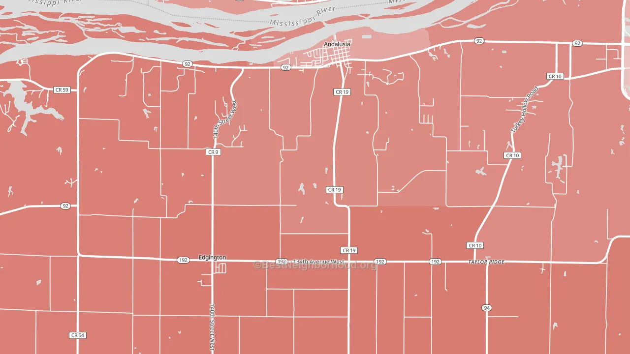 Taylor Ridge, IL block-group political-lean map