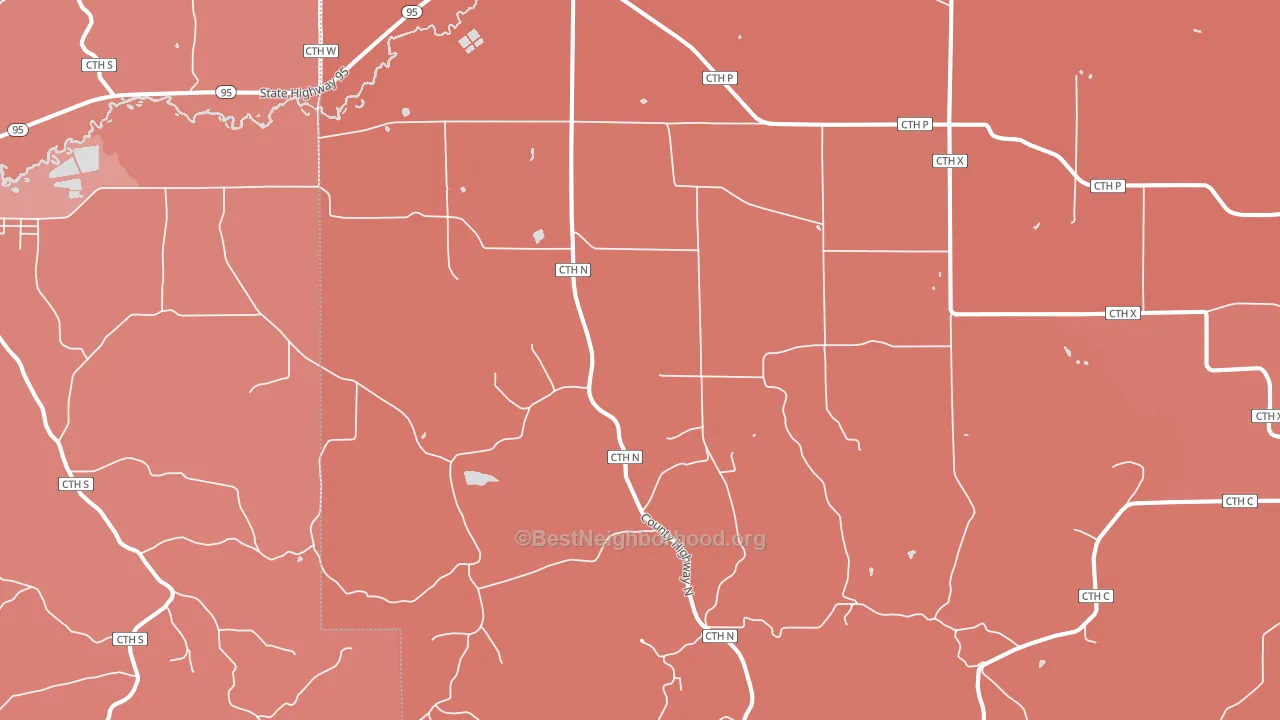 Taylor, WI block-group political-lean map