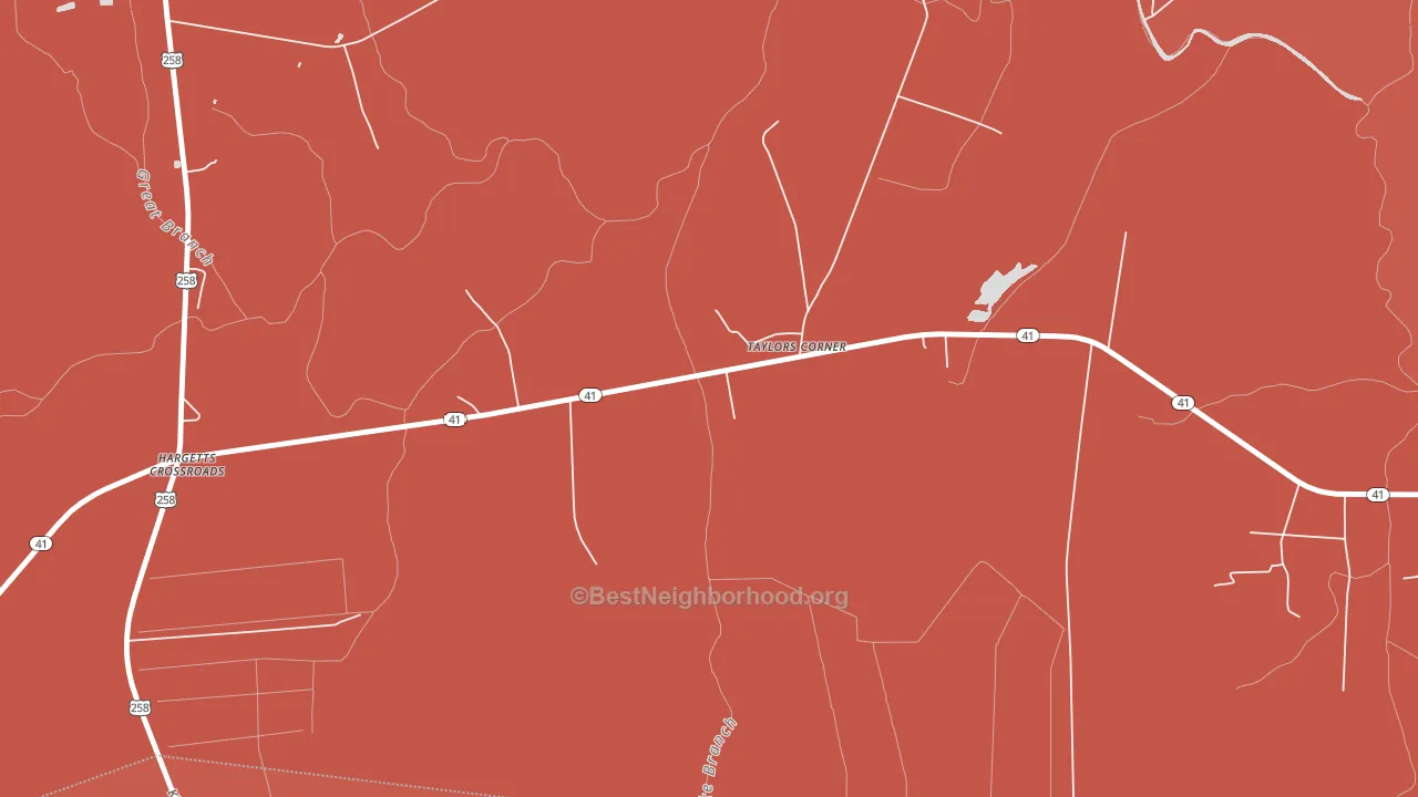 Taylors Corner, NC block-group political-lean map