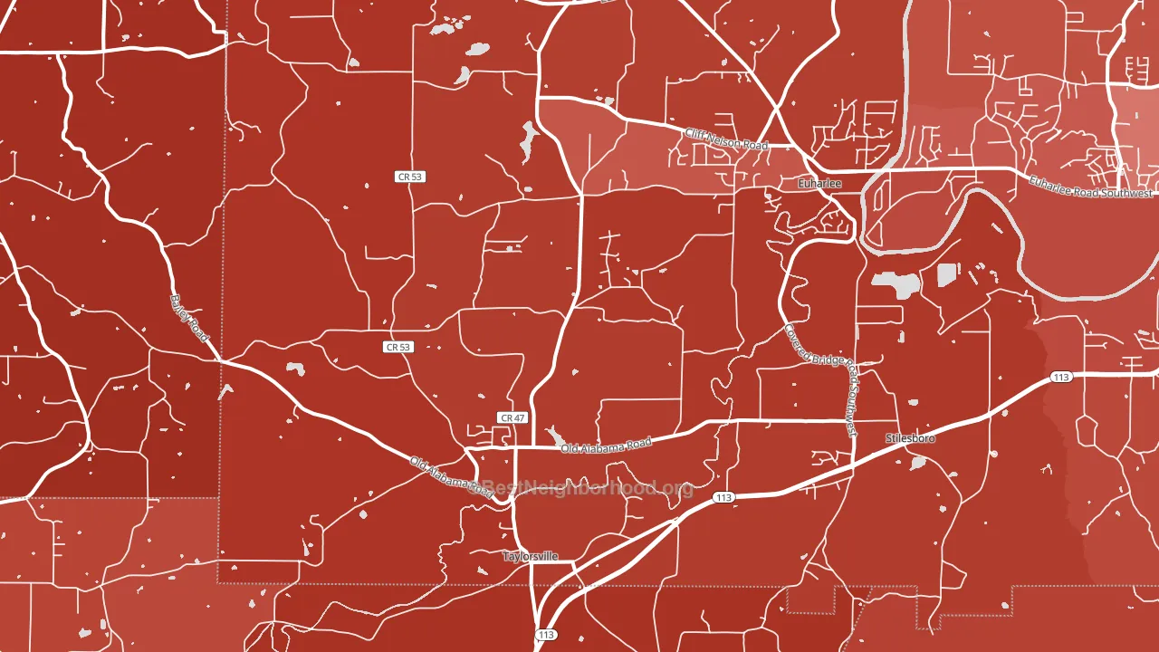 Taylorsville, GA block-group political-lean map