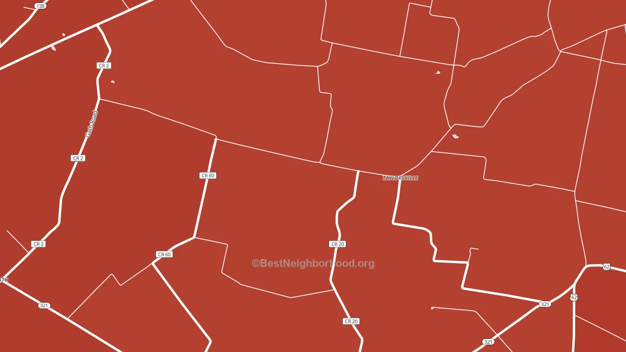 Taylorsville, OH block-group political-lean map