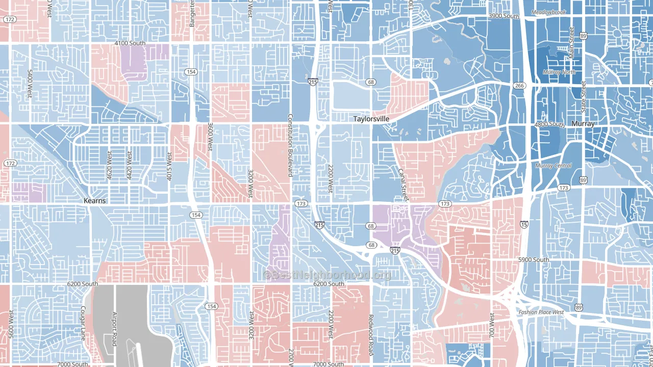 Taylorsville, UT block-group political-lean map