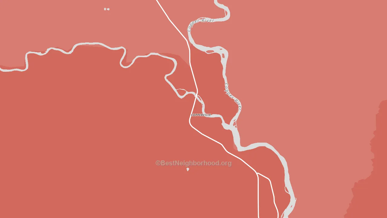 Tazlina, AK block-group political-lean map