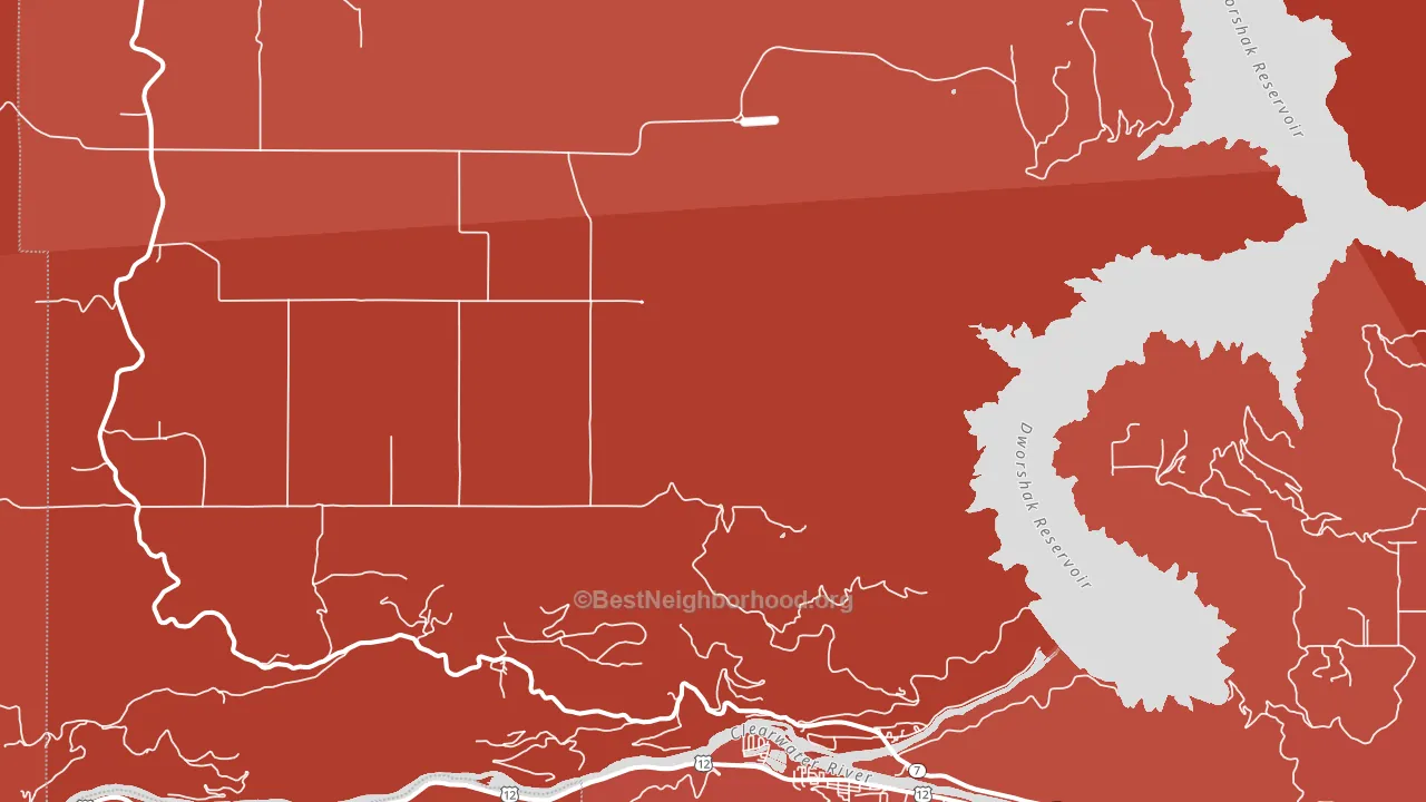Teakean, ID block-group political-lean map