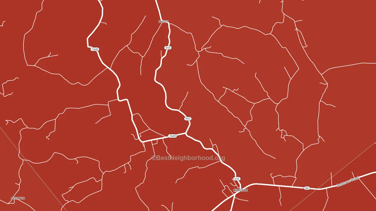 Teddy, KY block-group political-lean map