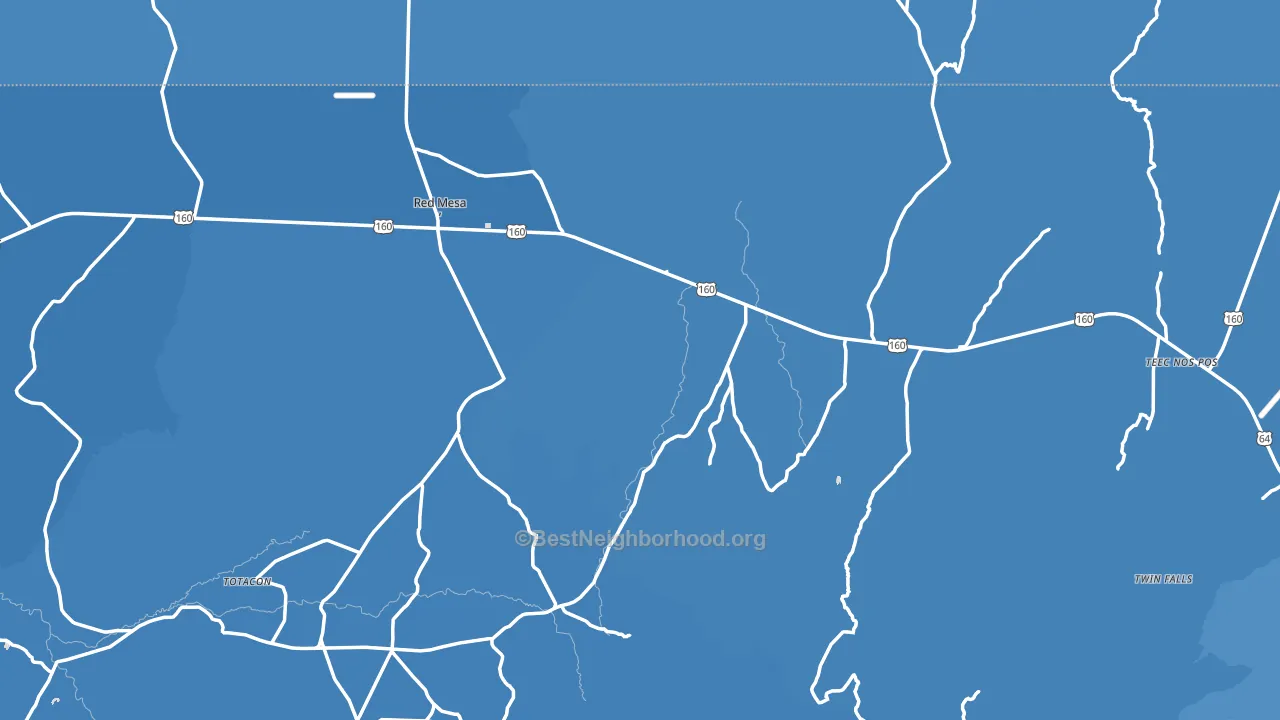 Teec Nos Pos, AZ block-group political-lean map