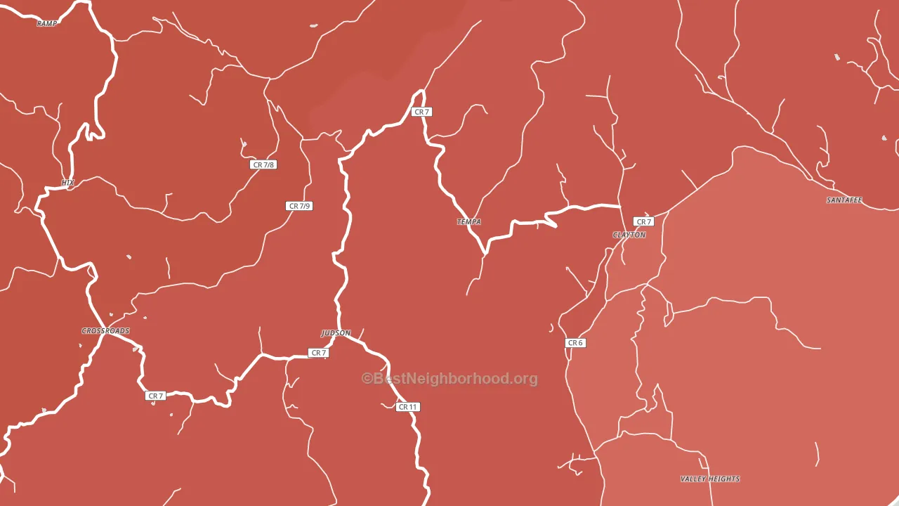 Tempa, WV block-group political-lean map