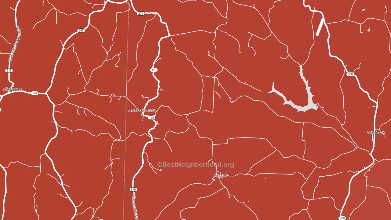 Temperanceville, OH block-group political-lean map