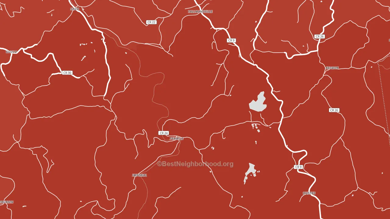 Tenmile, WV block-group political-lean map
