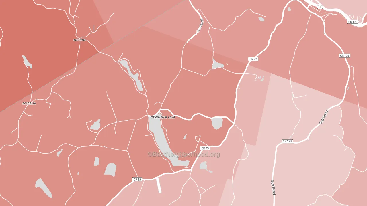 Tennanah Lake, NY block-group political-lean map