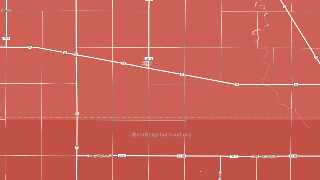 Tenney, MN block-group political-lean map