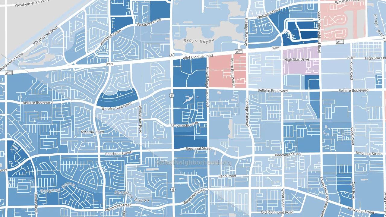 Terra del Sol, Houston, TX block-group political-lean map