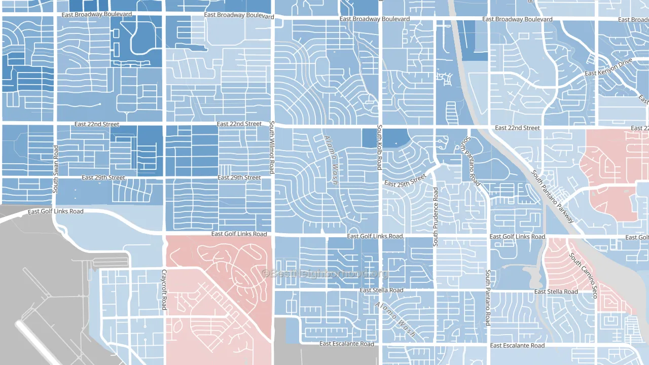 Terra del Sol, Tucson, AZ block-group political-lean map