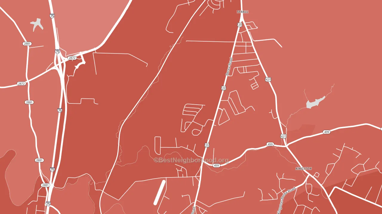 Terrill, KY block-group political-lean map
