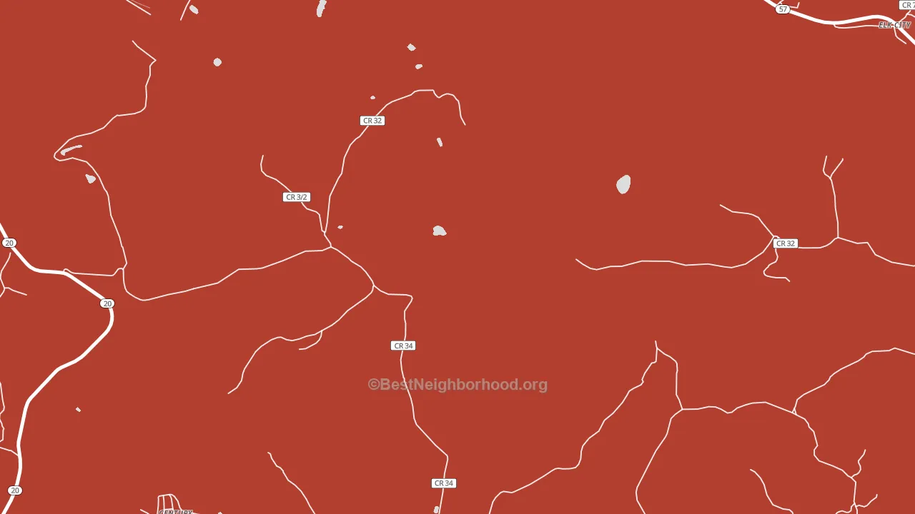 Teter, WV block-group political-lean map