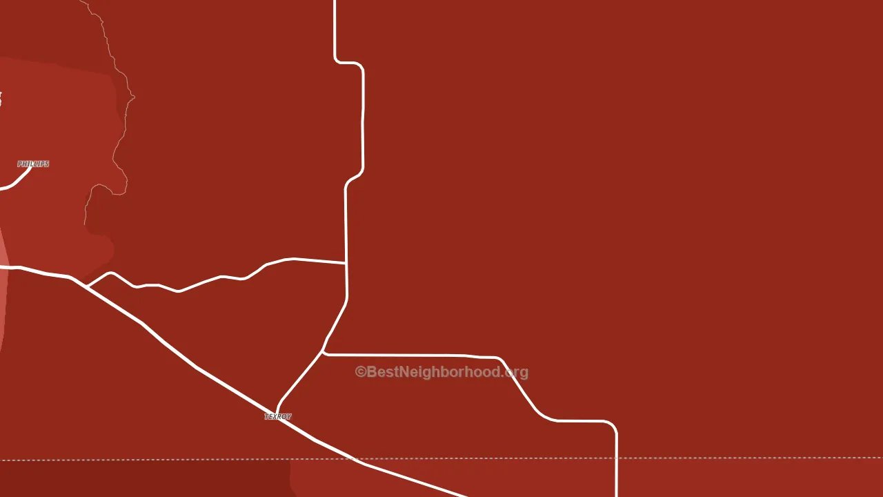 Texroy, TX block-group political-lean map