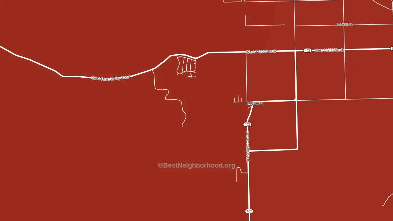 Thatcher, UT block-group political-lean map