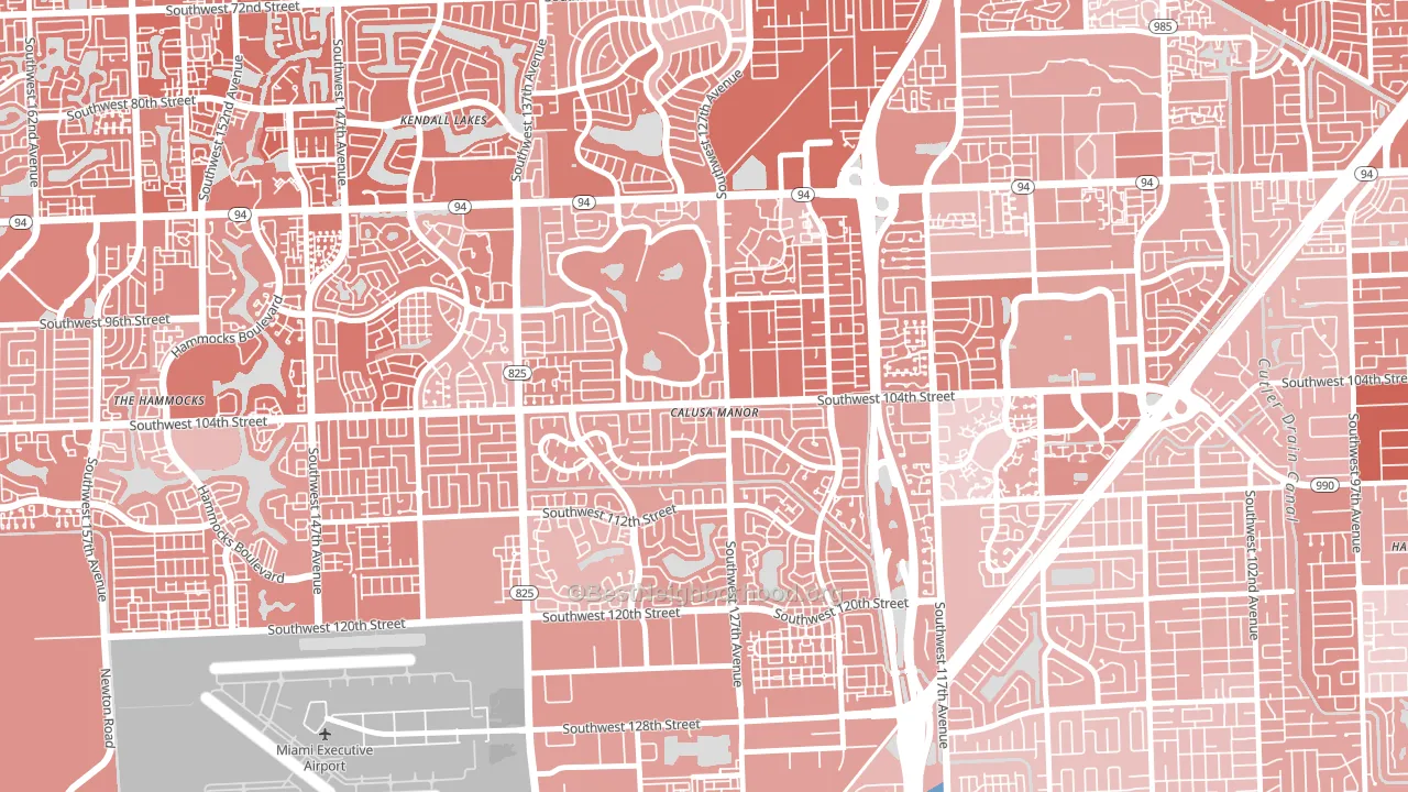The Crossings, FL block-group political-lean map