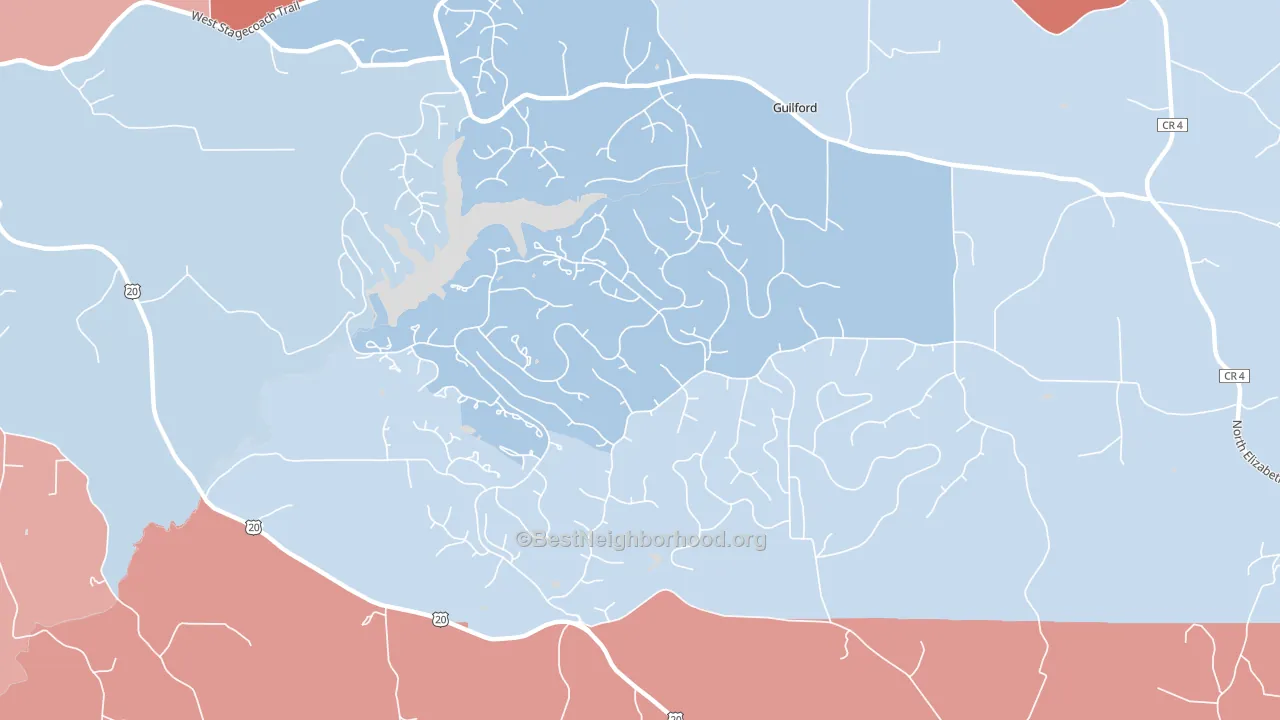 The Galena Territory, IL block-group political-lean map