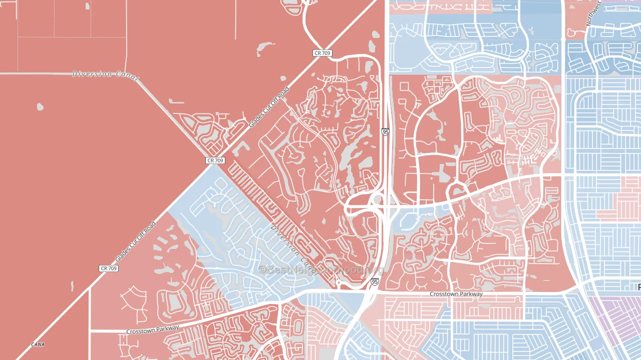 The Reserve, Port St. Lucie, FL block-group political-lean map