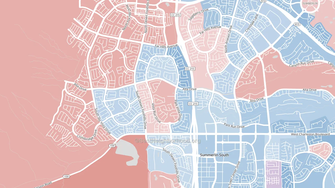 The Vistas, Las Vegas, NV block-group political-lean map
