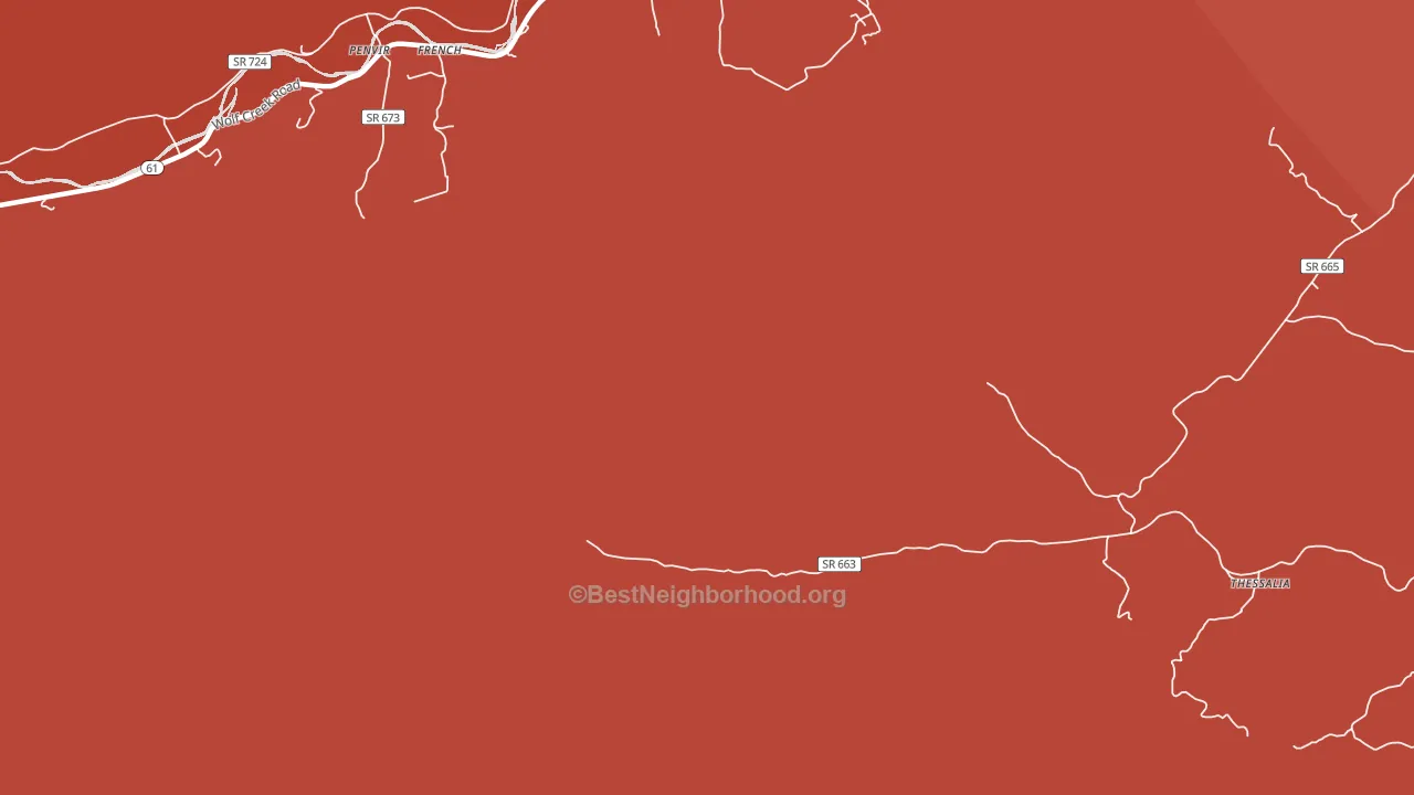 Thessalia, VA block-group political-lean map