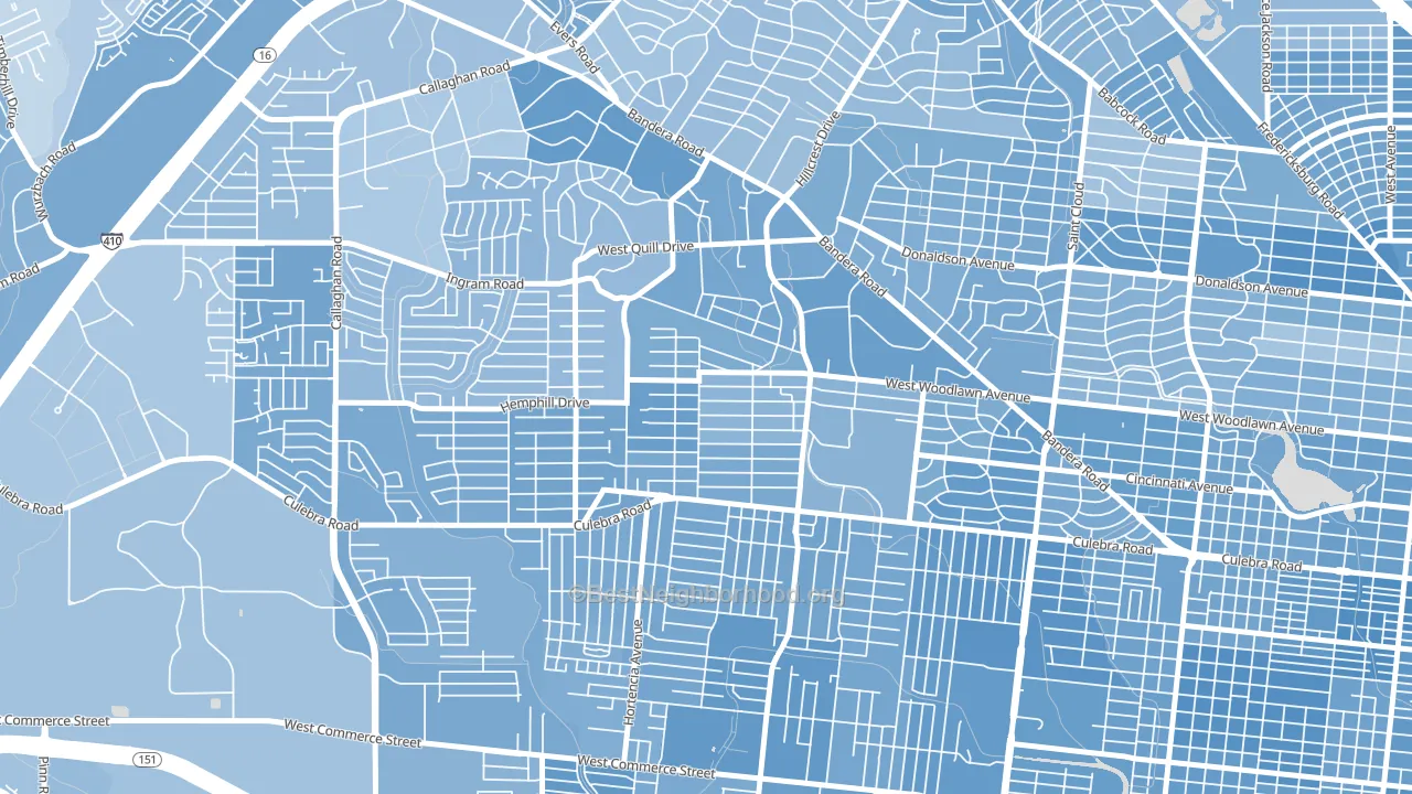 Third World, San Antonio, TX block-group political-lean map