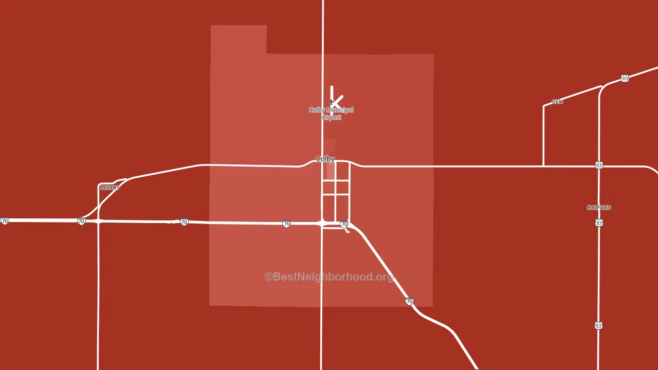 Thomas County, KS block-group political-lean map