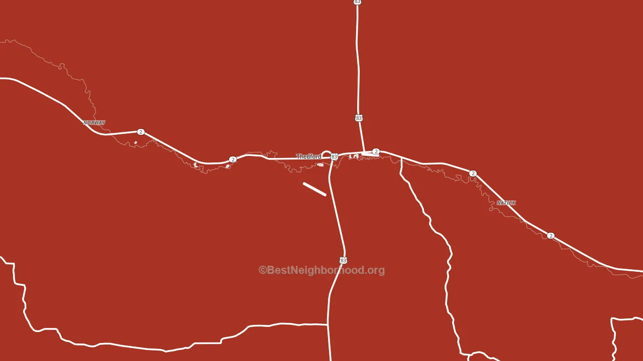Thomas County, NE block-group political-lean map