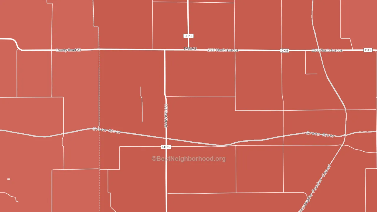 Thomas, IL block-group political-lean map