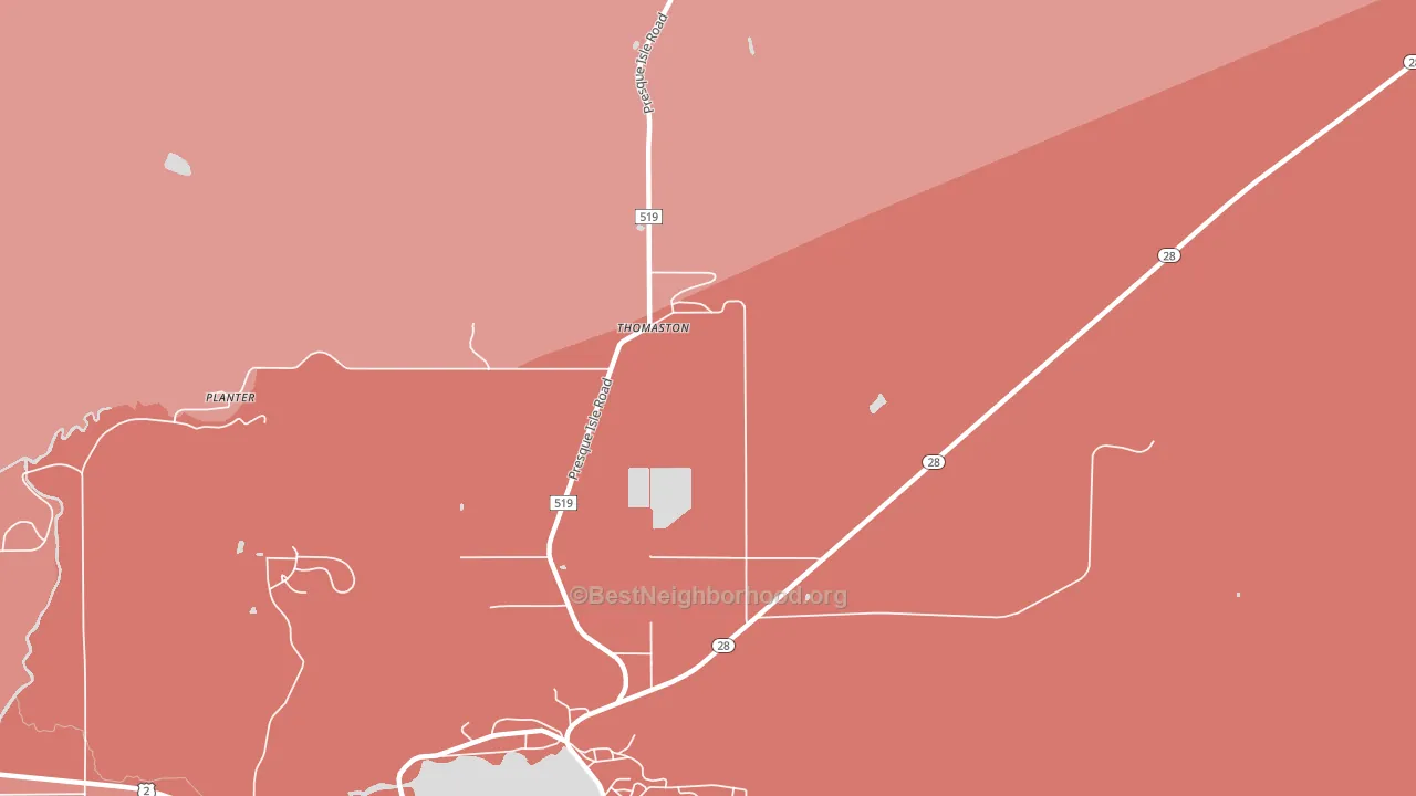 Thomaston, MI block-group political-lean map