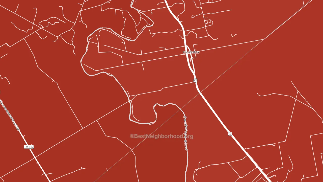 Thomaston, TX block-group political-lean map