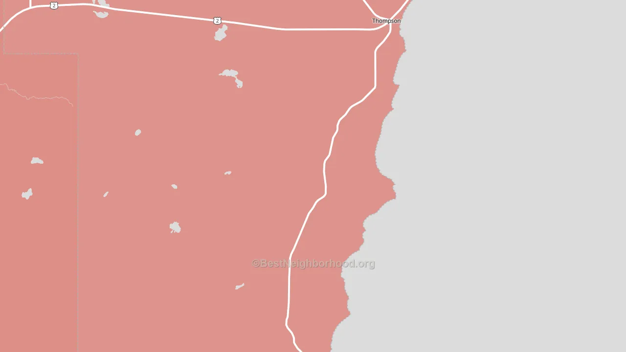 Thompson, MI block-group political-lean map