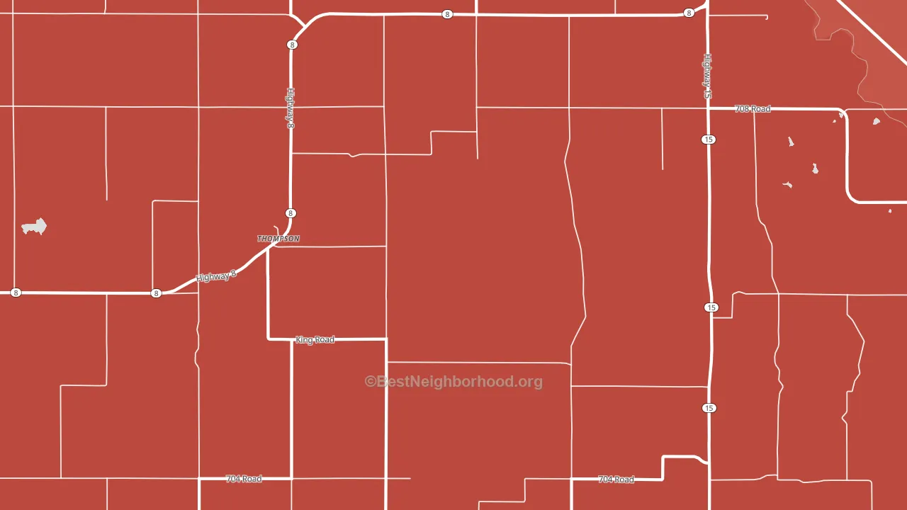 Thompson, NE block-group political-lean map