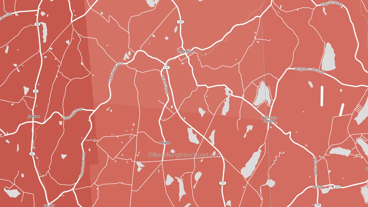 Thompson, PA block-group political-lean map