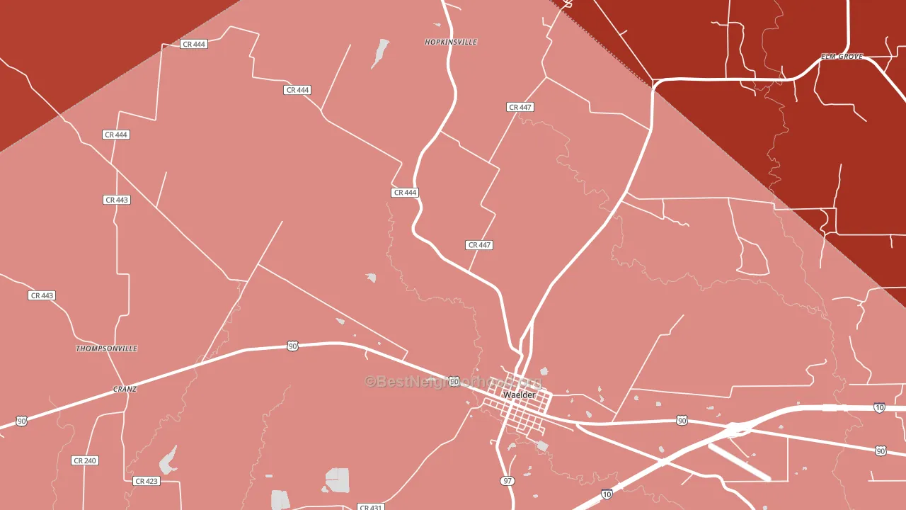Thompsonville, TX block-group political-lean map