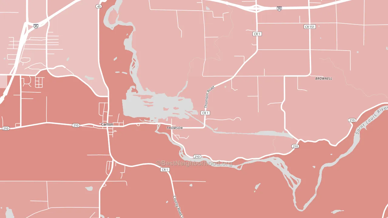 Thomson, MN block-group political-lean map